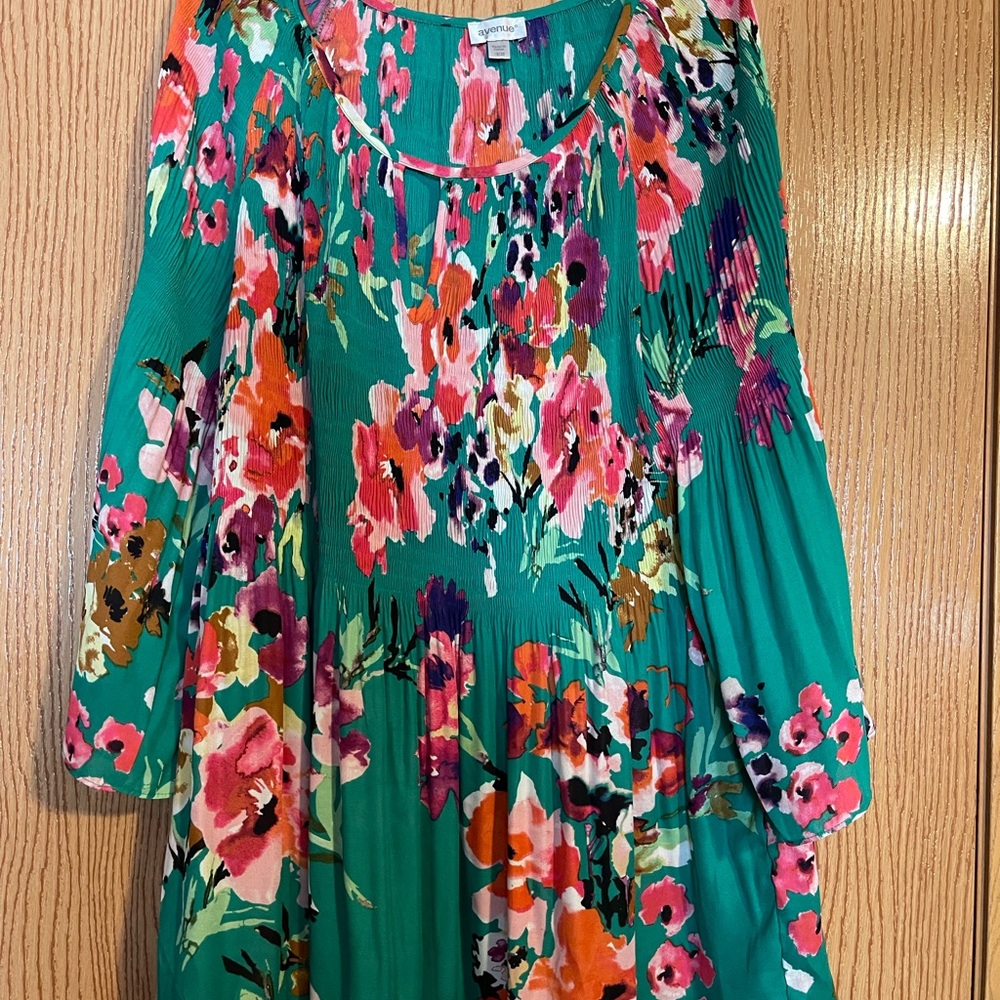 Floral Green multi colored blouse